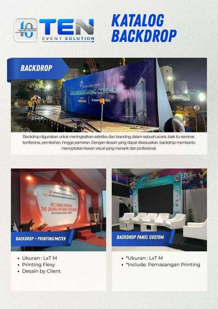 Backdrop & Partisi Custom