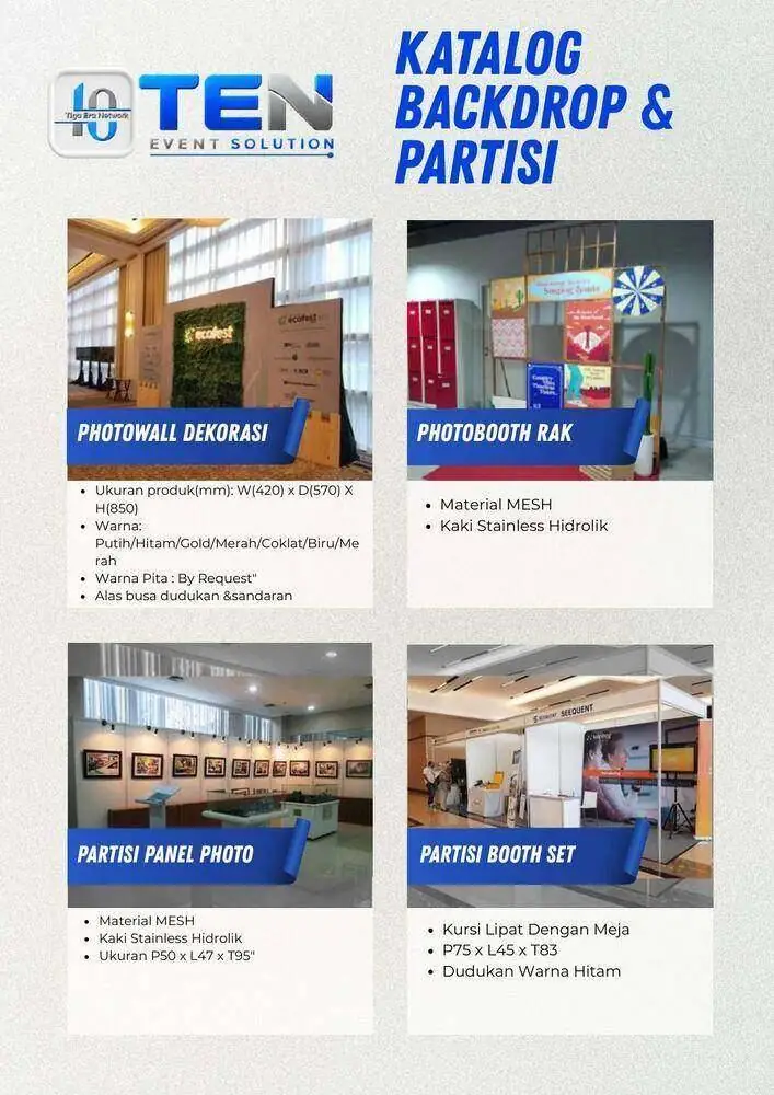 Sewa Partisi Event TEN EVENT SOLUTIONS